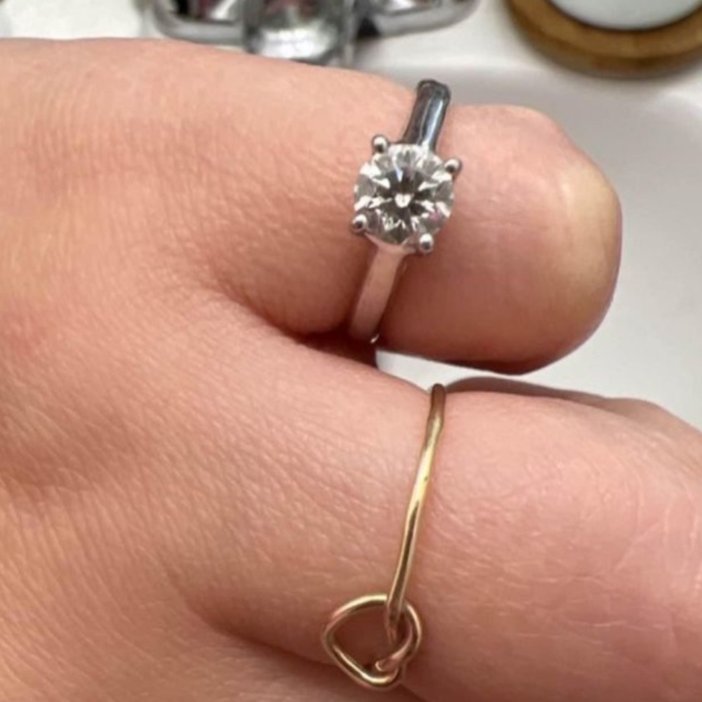 Solitaire diamond ring set